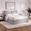 Mebel Elite Кровать 120x200 «Марсель» с ящиком для хранения, серая, велюровая, ME.MARSYLIA/120/P/V/LOZZPOJ - Home Club, изображение 2