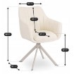 Mebel Elite Вращающееся кресло Baja кремового цвета из ткани «букле»/кашемира, ME.BAJA/KR/KASZ/TB/K - Home Club, изображение 9
