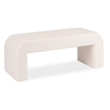 Mebel Elite Мягкая пуфика Delino кремового цвета из ткани «букле», ME.DELINO/KR/TB/FW - Home Club