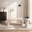 Mebel Elite Мягкая пуфика Delino кремового цвета из ткани «букле», ME.DELINO/KR/TB/FW - Home Club, изображение 2