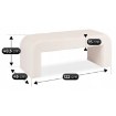 Mebel Elite Мягкая пуфика Delino кремового цвета из ткани «букле», ME.DELINO/KR/TB/FW - Home Club, изображение 7