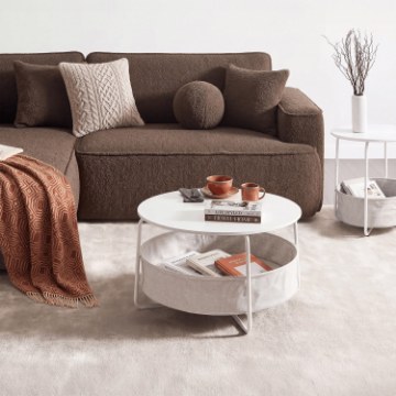Mebel Elite Столик Dora, белый/бежевый, ME.DORA/B/BZ/L - Home Club