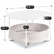 Mebel Elite Столик Dora, белый/бежевый, ME.DORA/B/BZ/L - Home Club, изображение 5