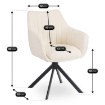 Mebel Elite Вращающееся кресло Baja кремового цвета из ткани «букле», ME.BAJA/KR/CZ/TB/K - Home Club, изображение 9