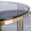 Mebel Elite Набор журнальных столиков Triton Max, серый/золотой, ME.TRITONMAX/P/ZL/SZKL/L - Home Club, изображение 6