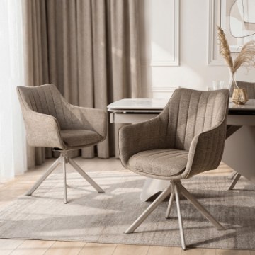 Mebel Elite Вращающееся кресло Aspen 2, бежевого/кашмирового цвета, ME.ASPEN2/BZ/KASZ/T/K - Home Club