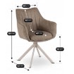 Mebel Elite Обертове крісло Aspen 2, бежеве/кашемір, ME.ASPEN2/BZ/KASZ/T/K - Home Club, зображення 7