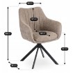 Mebel Elite Вращающееся кресло Baja, коричневое, с тканью «букле», ME.BAJA/BR/CZ/TB/K - Home Club, изображение 9