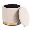 Mebel Elite Мягкий пуф Carnos, бежевый, из ткани «букле», ME.CARNOS/BZ/TB/PUF - Home Club, изображение 3