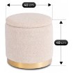 Mebel Elite Мягкий пуф Carnos, бежевый, из ткани «букле», ME.CARNOS/BZ/TB/PUF - Home Club, изображение 5