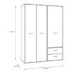 Forte Шафа для одягу, MKSS831-120 - Home Club, зображення 6
