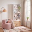 Forte Стелаж 65 см Culgoa, білий / дуб Artisan, CUGR711-M576 - Home Club