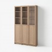 Комбинация стеллажей drz panel, стекло, имитация дуба, 120 x 30 x 202 см