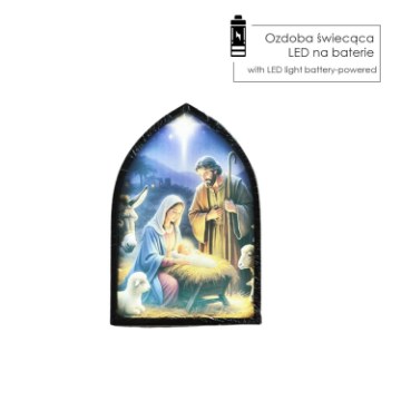 Chomik Картина В Рамке С Подсветкой — Святое Семья, 13 × 21 × 4 См, OBL3738 - Home Club