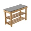 BackHome Living Бамбукова Лавка З Місцем Для Взуття 70 × 28 × 45 См, LOF8711 - Home Club, зображення 4