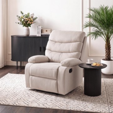 Mebel Elite Розкладне крісло Kobe, бежеве, велюрове, ME.KOBE/BZ/V/FW - Home Club