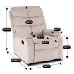 Mebel Elite Раскладной кресло Kobe, бежевый велюр, ME.KOBE/BZ/V/FW - Home Club, изображение 10