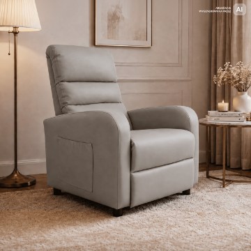 Kontrasto Крісло для відпочинку, що розкладається, Chili Iii Pu Taupe, екошкіра, Meb000781 - Home Club