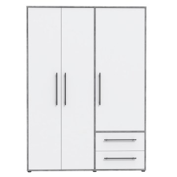 Forte Шкаф 150 см с ящиками, цвет «бетон/белый», MKSS833-C264 - Home Club
