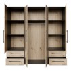 Forte Шафа 205 см Jupiter Чорний / Дуб Artisan, MKSS841-M788 - Home Club, Зображення 5