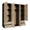 Forte Шафа 205 см Jupiter Чорний / Дуб Artisan, MKSS841-M788 - Home Club, Зображення 6