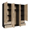 Forte Шафа 205 см Jupiter Чорний / Дуб Artisan, MKSS841-M788 - Home Club, Зображення 15