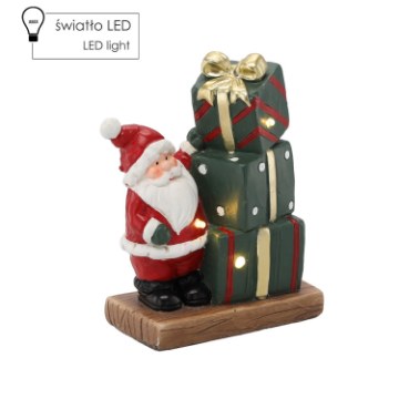 Chomik Фигурка Рождественская - Святый Миколай С Подарками 15,6 X 8 X 19,8 См Led, GOT1421 - Home Club