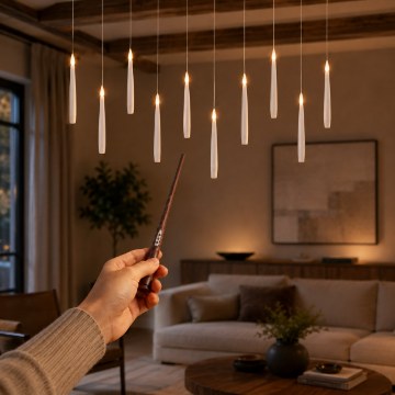 Chomik Набор из 10 подвесных свечей Led с палочкой 1,5 x 15,5 см, LED9452 - Home Club