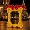 Chomik 3D-різдвяна прикраса — фоторамка з бантиком та світлодіодами, 3 м, LED6267 - Home Club, зображення 3