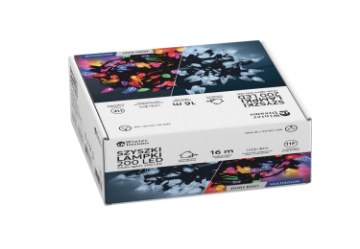 Chomik Світлодіодні лампочки «Шишки» 200 л, холодний білий + багатоколірний, довжина 3 + 16 м, для внутрішнього/зовнішнього використання, LED6779 - Home Club