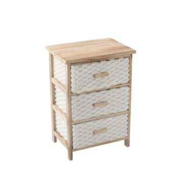 Chomik Комода З 3 Тканинними Висувними Ящиками 40 × 29 × 58 См, PHO0751 - Home Club