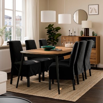 ІКЕА Стіл і 6 стільців TJÄRKIL / BERGMUND БЕРГМУНД, 696.300.68 - Home Club