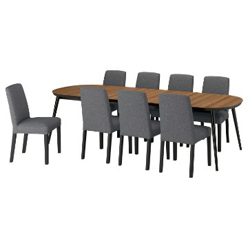 ІКЕА Стіл і 8 стільців TJÄRKIL / BERGMUND БЕРГМУНД, 296.300.70 - Home Club