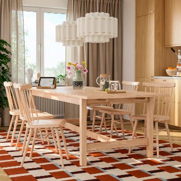 ИКЕА Стол и 6 стульев KARSKÄR / HÖGVED, 596.290.89 - Home Club
