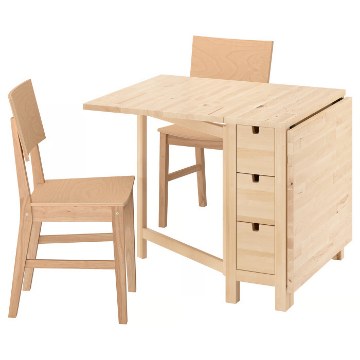 ИКЕА Стол и 2 стула NORDEN НОРДЕН / KARSKÄR, 096.300.71 - Home Club
