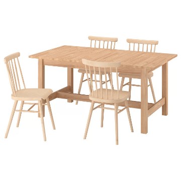 ИКЕА Стол и 4 стула KARSKÄR / HÖGVED, 396.290.47 - Home Club
