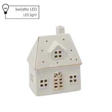 Chomik Фигурка Рождественская - Керамический Домик 13,5 X 8 X 17,2 См Led, GOT1230 - Home Club