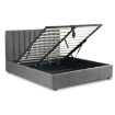 Mebel Elite Ліжко 120x200 Mari, велюрове, сіре, ME.MARI/120/CP/V/LOZZPOJ - Home Club, зображення 4