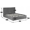 Mebel Elite Ліжко 120x200 Mari, велюрове, сіре, ME.MARI/120/CP/V/LOZZPOJ - Home Club, зображення 5
