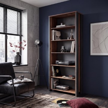 Forte Стеллаж 87 см Clif Old – Wood Vintage/Темно-серый бетон, CLFR716-C546 - Home Club
