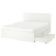 ИКЕА Рама кровати с 4 контейнерами STORKLINTA, 596.268.49 - Home Club