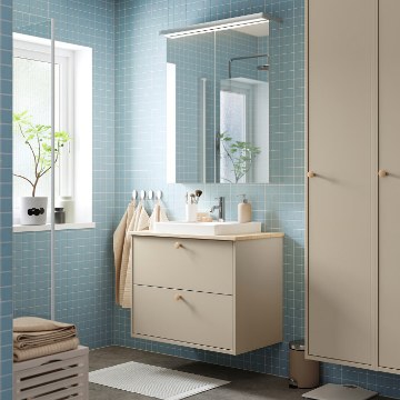 ІКЕА Умивальник і шафа з висувними ящиками HAVBÄCK / ORRSJÖN, 796.292.48 - Home Club
