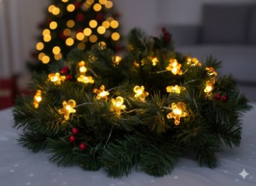 Chomik Світловий Ланцюг Led «Людина З Перника» 20 Л, Працює На Батареях, LED0214 - Home Club