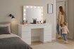 Chomik Туалетний столик Біла З Дзеркалом Led З 7 Ящиками, PHO2305 - Home Club, зображення 5