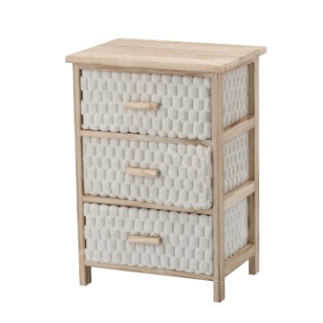 Chomik Комода З 3 Тканинними Висувними Ящиками 40 × 29 × 58 См, PHO0751 - Home Club