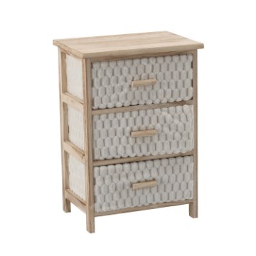 Chomik Комода З 3 Тканинними Висувними Ящиками 40 × 29 × 58 См, PHO0751 - Home Club
