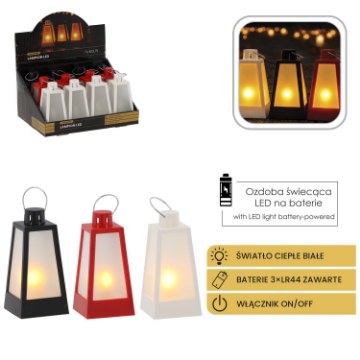 Chomik Светодиодный фонарик 6 x 12,5 см с эффектом свечи, смешанные цвета, LED9183 - Home Club