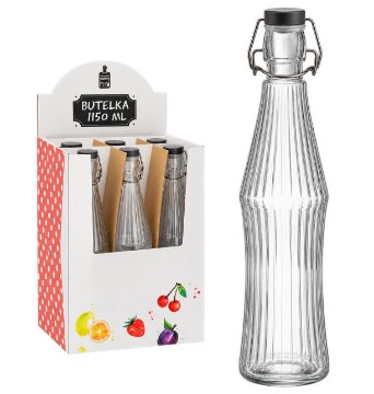 Chomik Бутылка 1150 мл круглая с механической пробкой, IDE0581 - Home Club