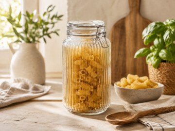 BackHome Living Стеклянная банка с полосками, 1,6 л, герметичная, SIP4966 - Home Club