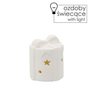 Chomik Фигурка Рождественская - Светящийся Подарок С Led 8 x 8 x 9,5 См, GOT5791 - Home Club